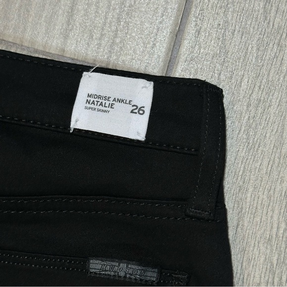 NWT HUDSON NATALIE Black Super Skinny Mid Rise Ankle Jeans 26 - Picture 9 of 10